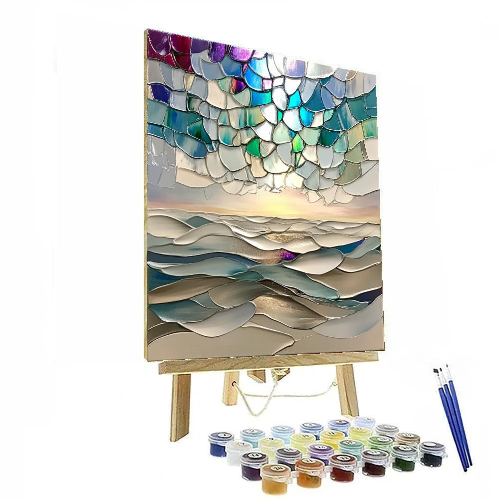 Jean-Paul Riopelle Inspired Boreal Aurora Shardfield Number painting