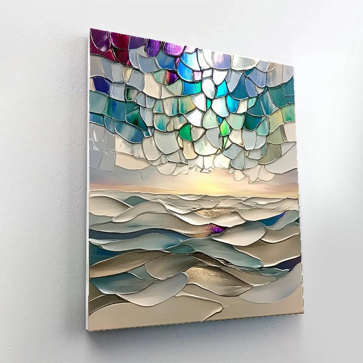 Jean-Paul Riopelle Inspired Boreal Aurora Shardfield Number painting