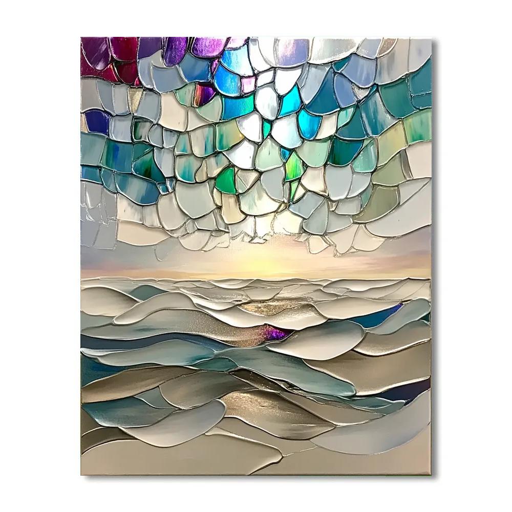 Jean-Paul Riopelle Inspired Boreal Aurora Shardfield Number painting