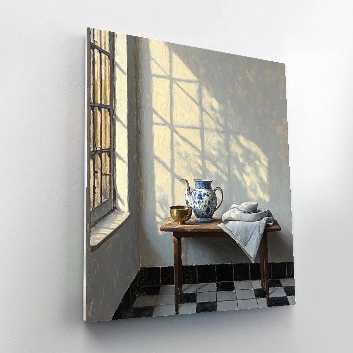 Johannes Vermeer Inspired Pearl Light On Delft Tiles Paint by numbers kits