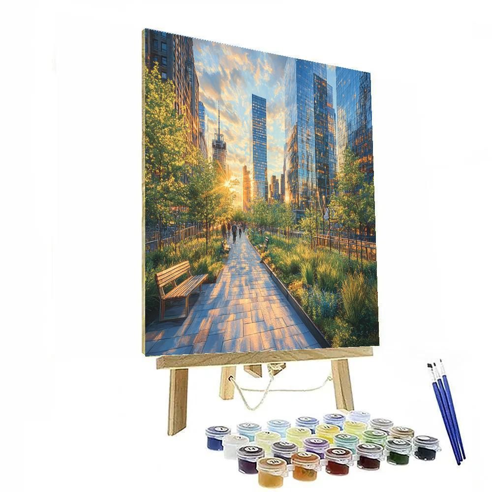 High Line Urban Garden New York United States paint by numbers