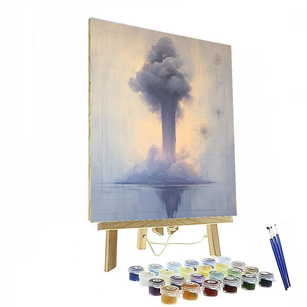 Leonardo Da Vinci Inspired Volcanic Ash Bloom Paint by numbers art