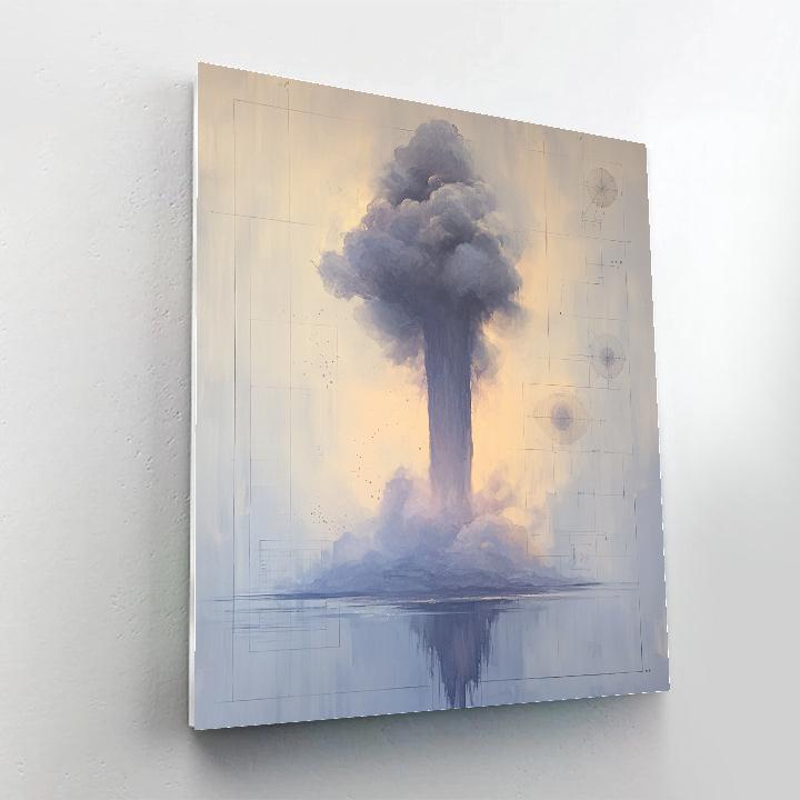 Leonardo Da Vinci Inspired Volcanic Ash Bloom Paint by numbers art