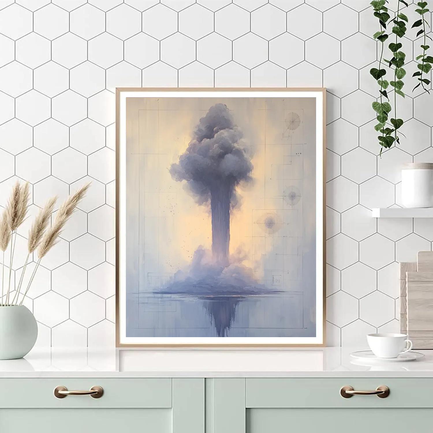 Leonardo Da Vinci Inspired Volcanic Ash Bloom Paint by numbers art
