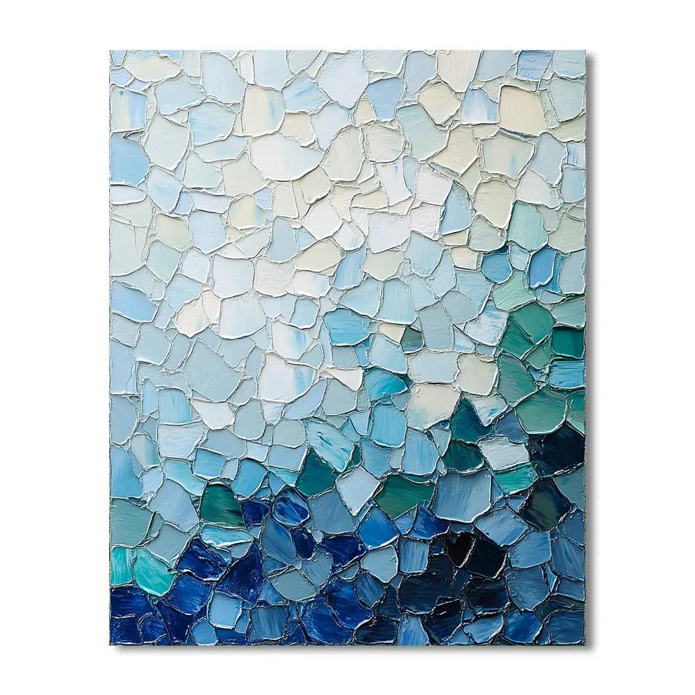 Jean-Paul Riopelle Inspired Glacial Lake Reflection Tessellation Paint by numbers kits