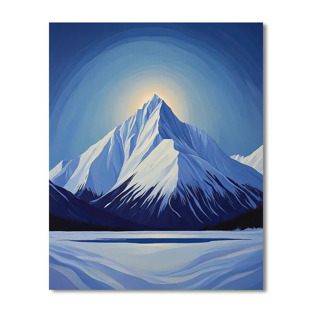 Lawren Harris Inspired Cathedral Ridge Under Polar Halo Numbered painting kits