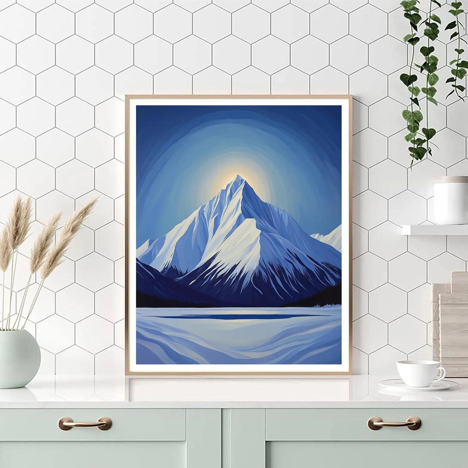 Lawren Harris Inspired Cathedral Ridge Under Polar Halo Numbered painting kits