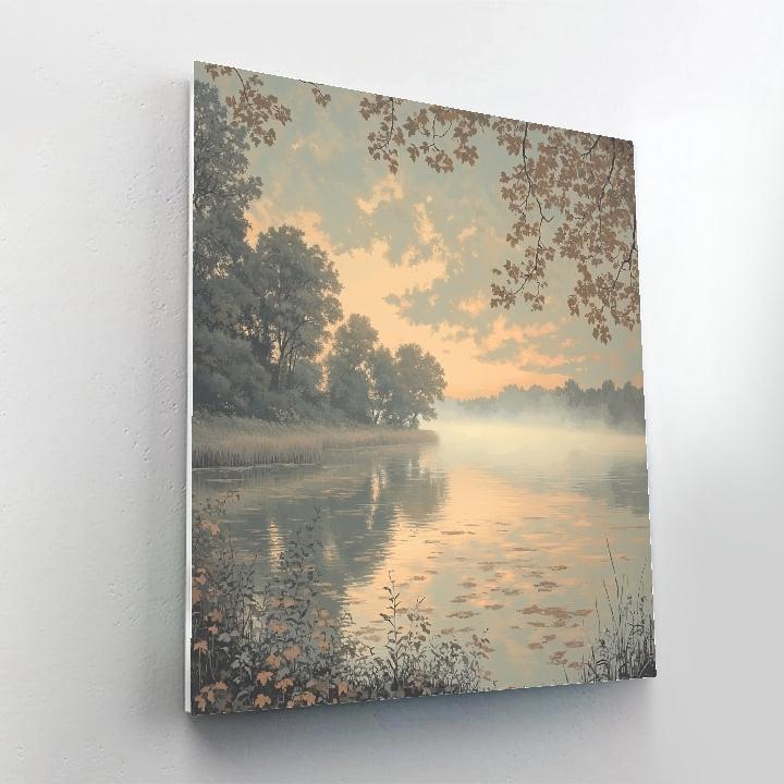 Claude Monet Inspired River Mist At Late Autumn DIY paint by numbers
