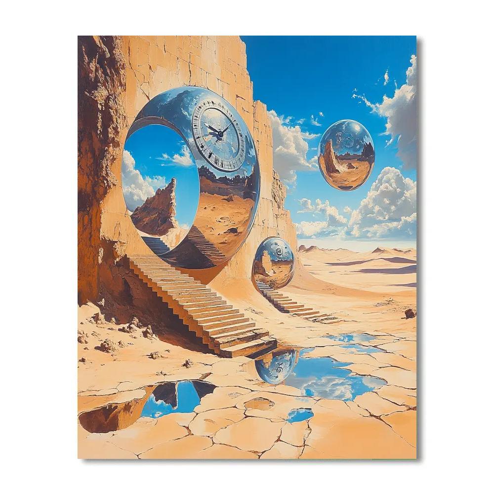 Salvador Dali Inspired Desert Dreams painting number kit