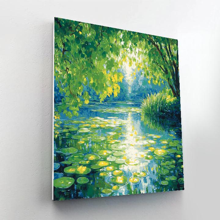 Claude Monet Inspired Water Garden Sun Dapples DIY paint by numbers