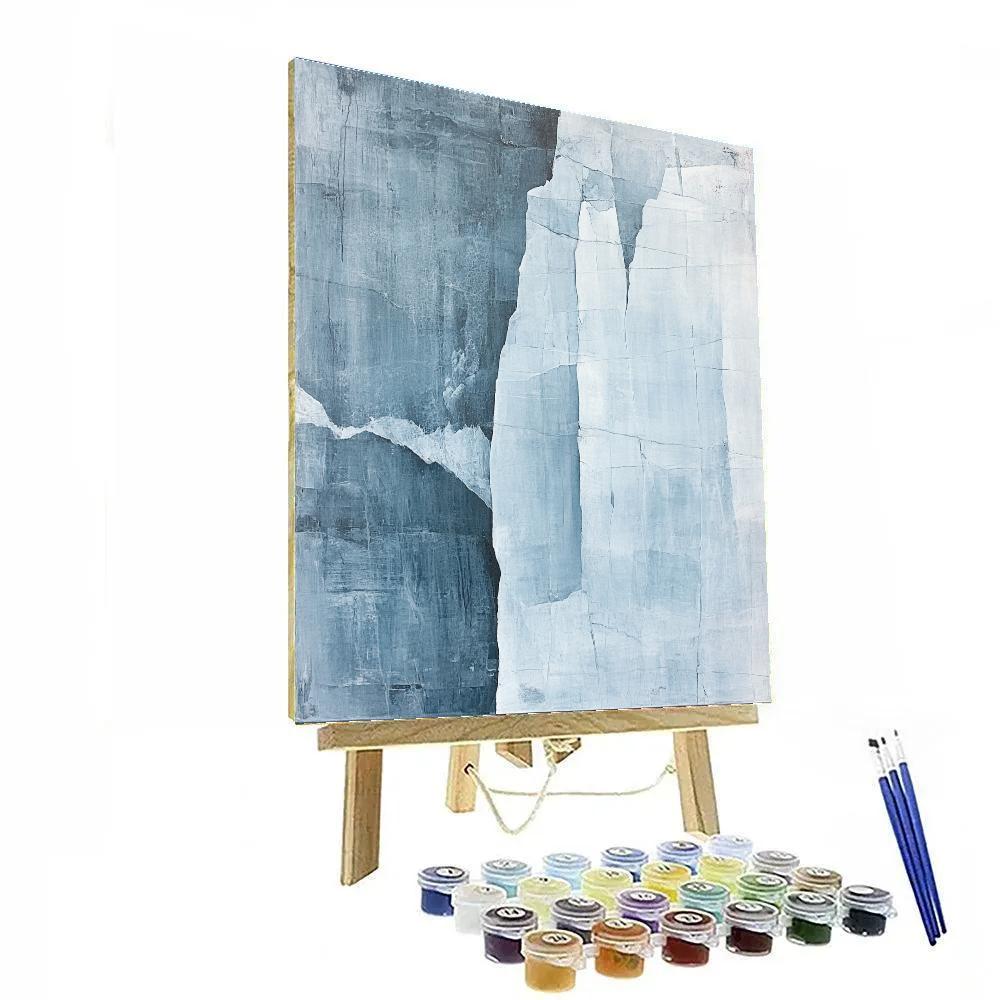 Leonardo Da Vinci Inspired Glacier Memory Layers Number painting