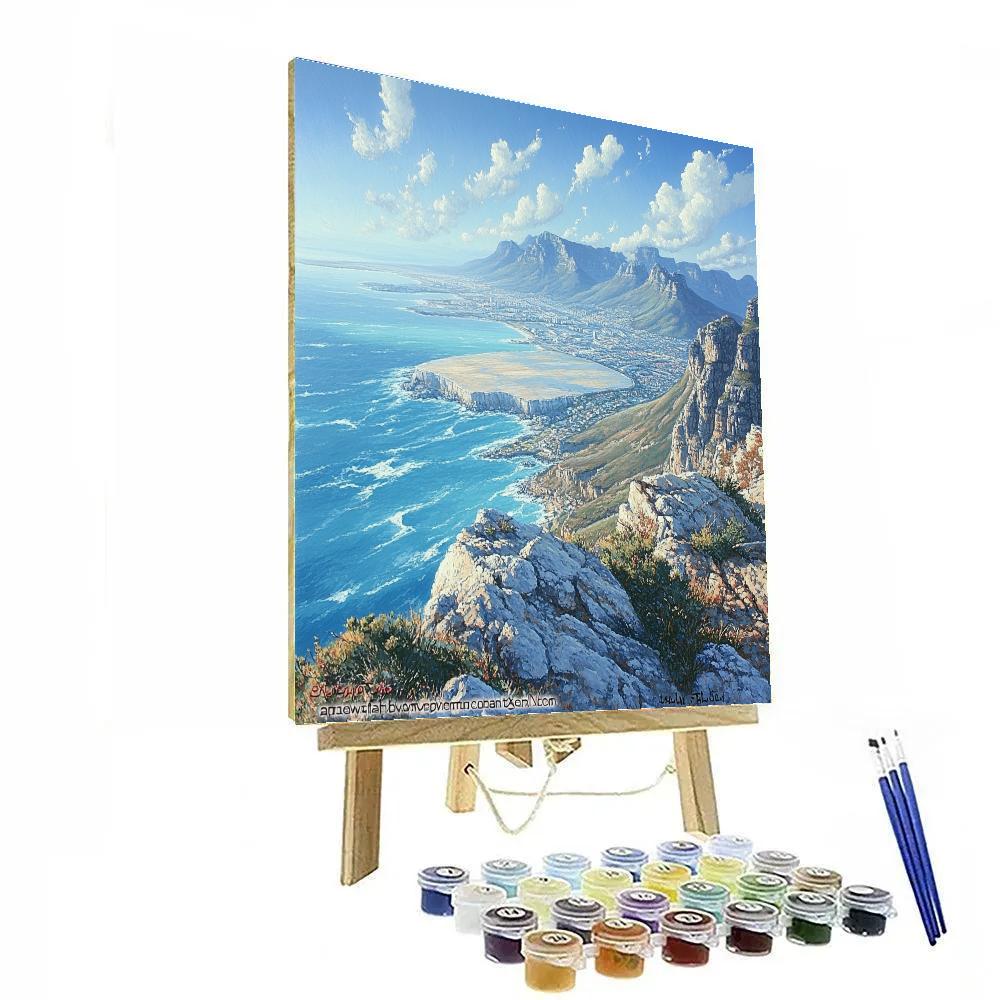 Table Mountain Aerial View Cape Town South Africa paint by numbers