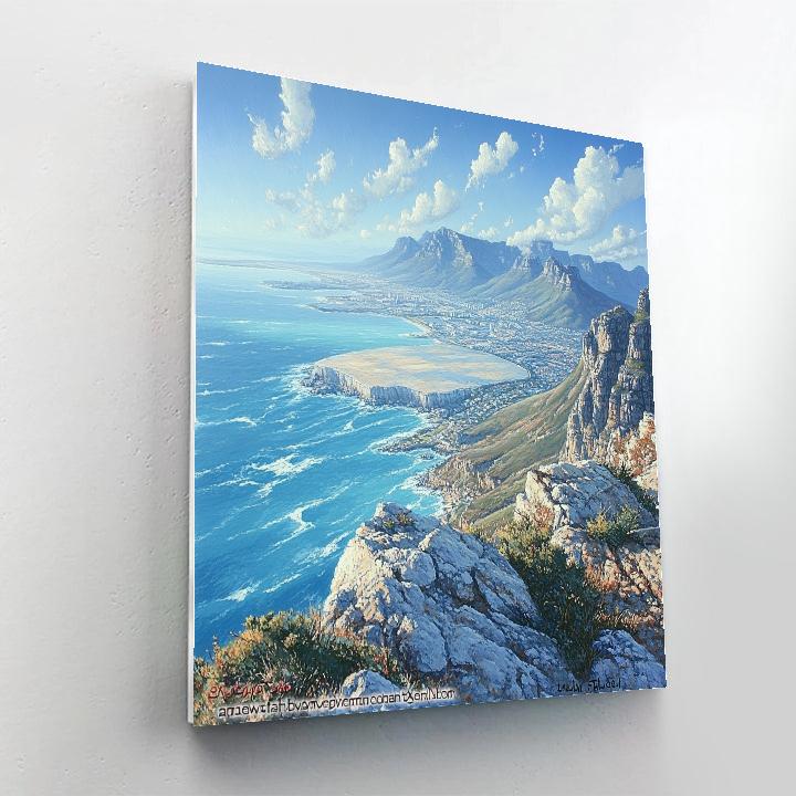 Table Mountain Aerial View Cape Town South Africa paint by numbers