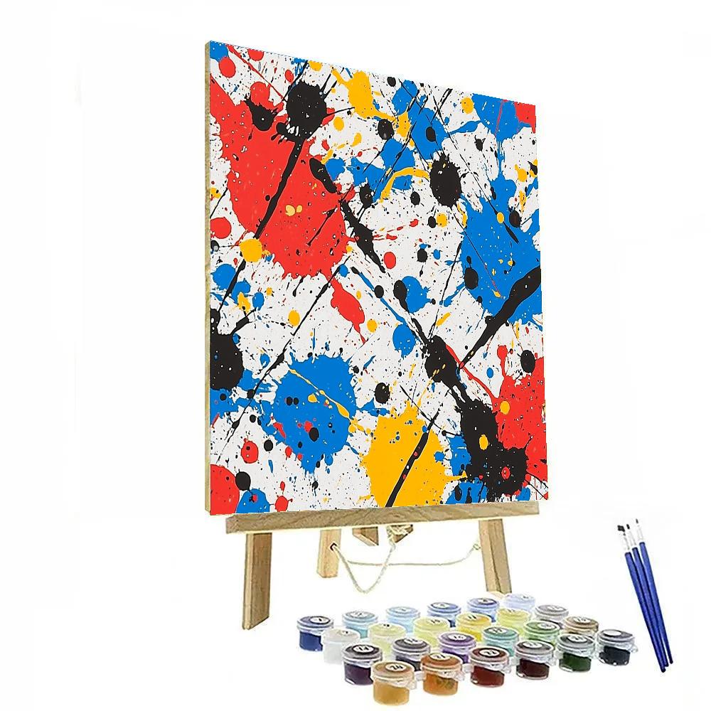 Jackson Pollock Inspired Urban Energy paint by number