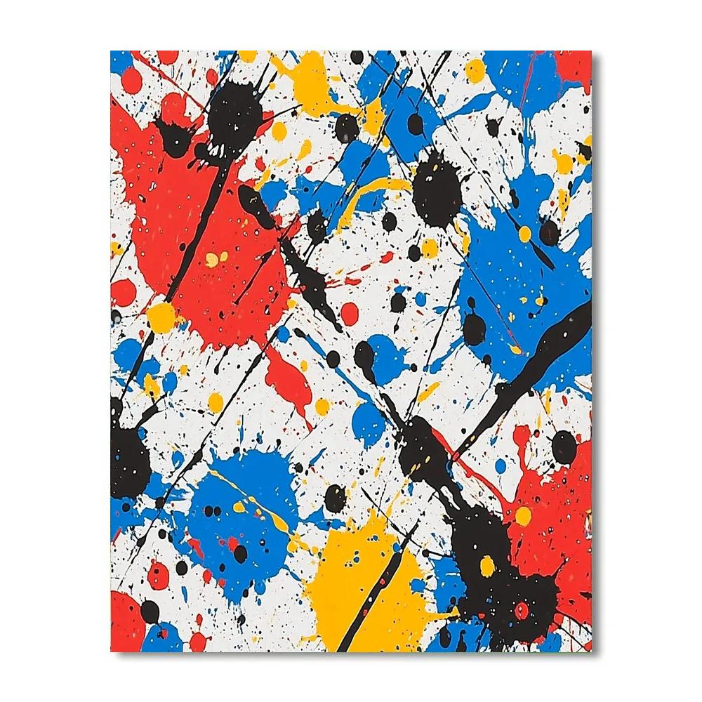 Jackson Pollock Inspired Urban Energy paint by number