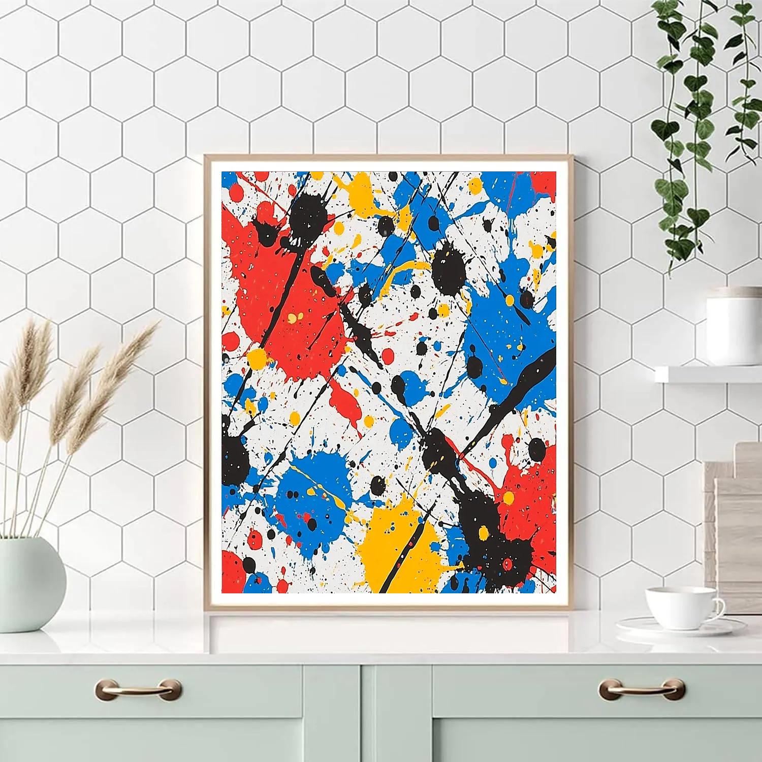 Jackson Pollock Inspired Urban Energy paint by number