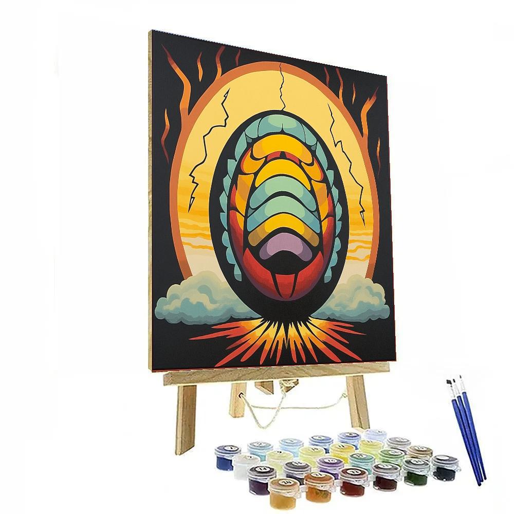 Norval Morrisseau Inspired Thunderbird Egg Of Starfire Dawn Number painting