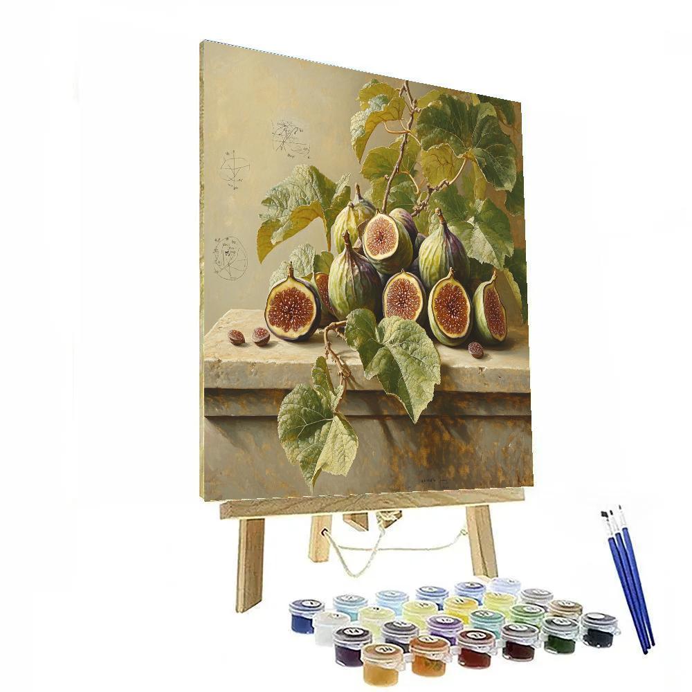 Leonardo Da Vinci Inspired Orchard Still Life Without Objects Painting by numbers kit