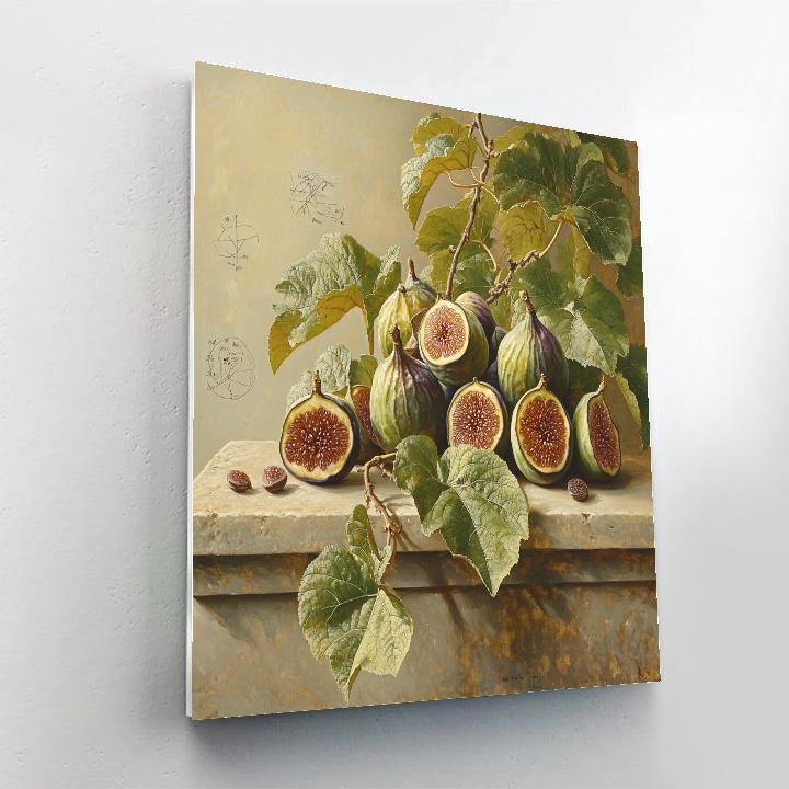 Leonardo Da Vinci Inspired Orchard Still Life Without Objects Painting by numbers kit