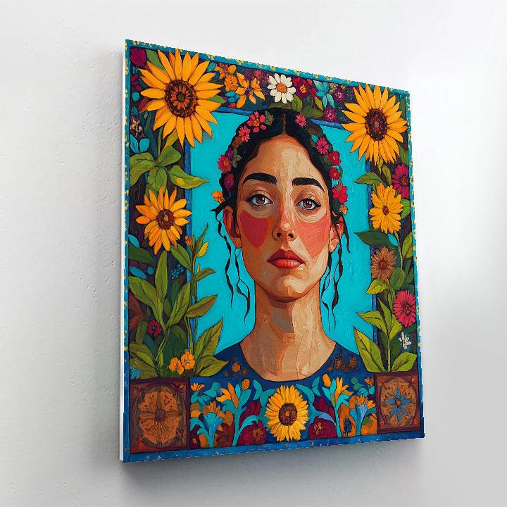 Frida Kahlo Inspired Self Reverie DIY paint by numbers