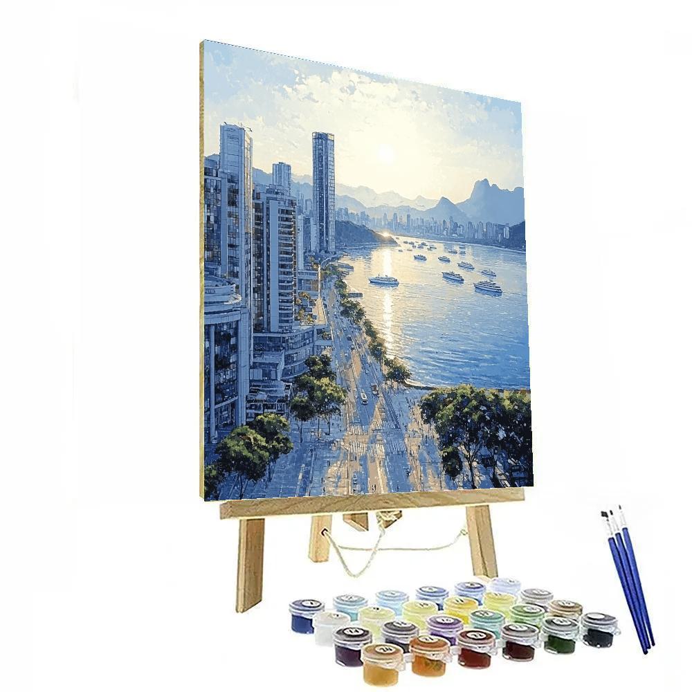 Guanabara Bay View Rio Centro Rio De Janeiro Brazil Paint by numbers kits