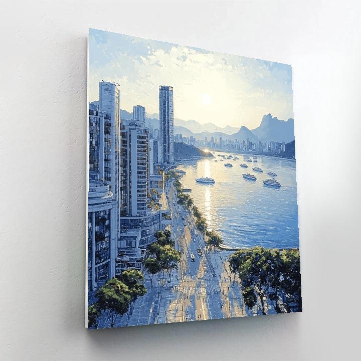 Guanabara Bay View Rio Centro Rio De Janeiro Brazil Paint by numbers kits