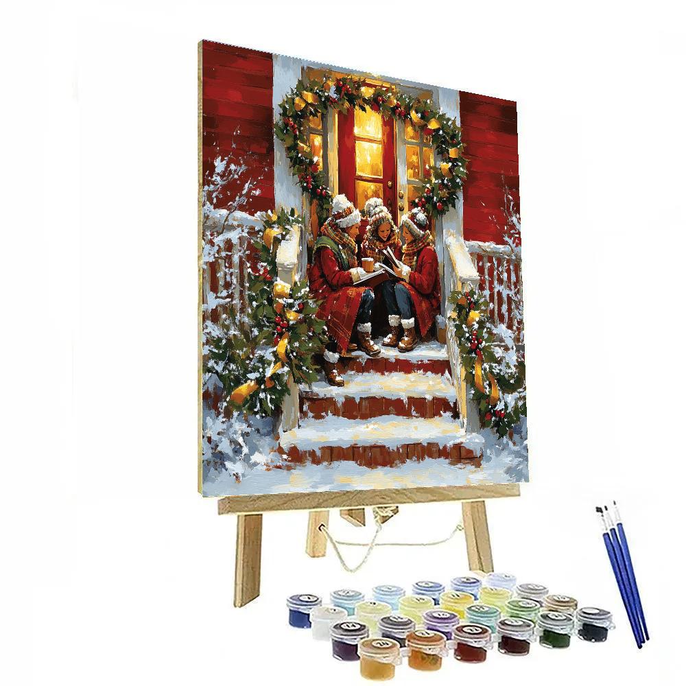 Wreathlit Welcome Paint by numbers art