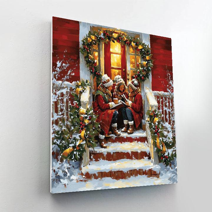 Wreathlit Welcome Paint by numbers art