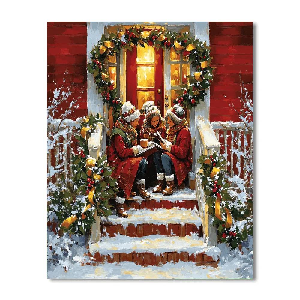 Wreathlit Welcome Paint by numbers art