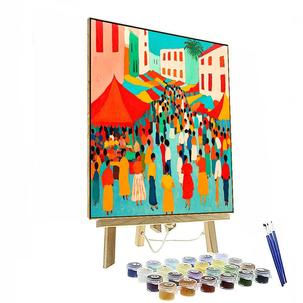 Henri Matisse Inspired Colorful Market Numbered painting kits