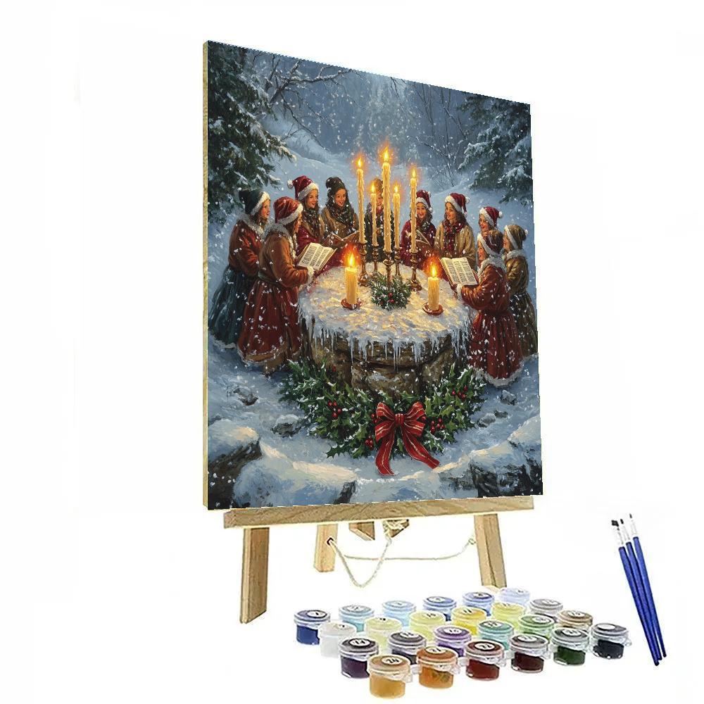 Candle Circle Carol Number painting