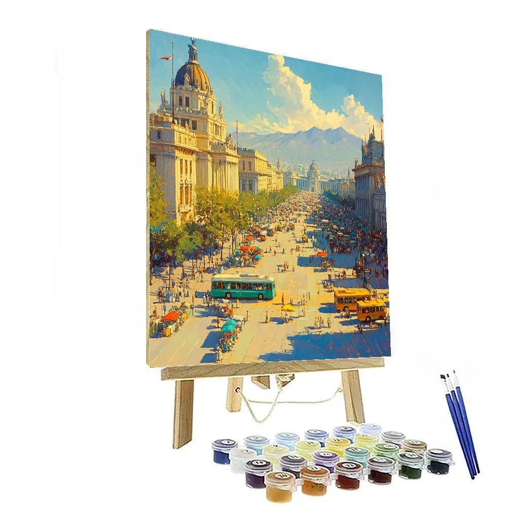 Zocalo Cityscape Mexico City Mexico Paint by numbers kits