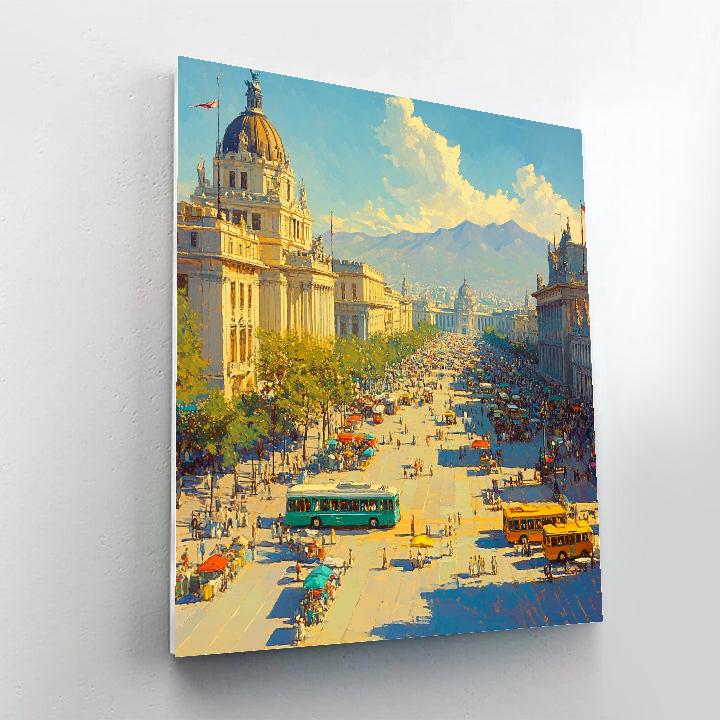 Zocalo Cityscape Mexico City Mexico Paint by numbers kits