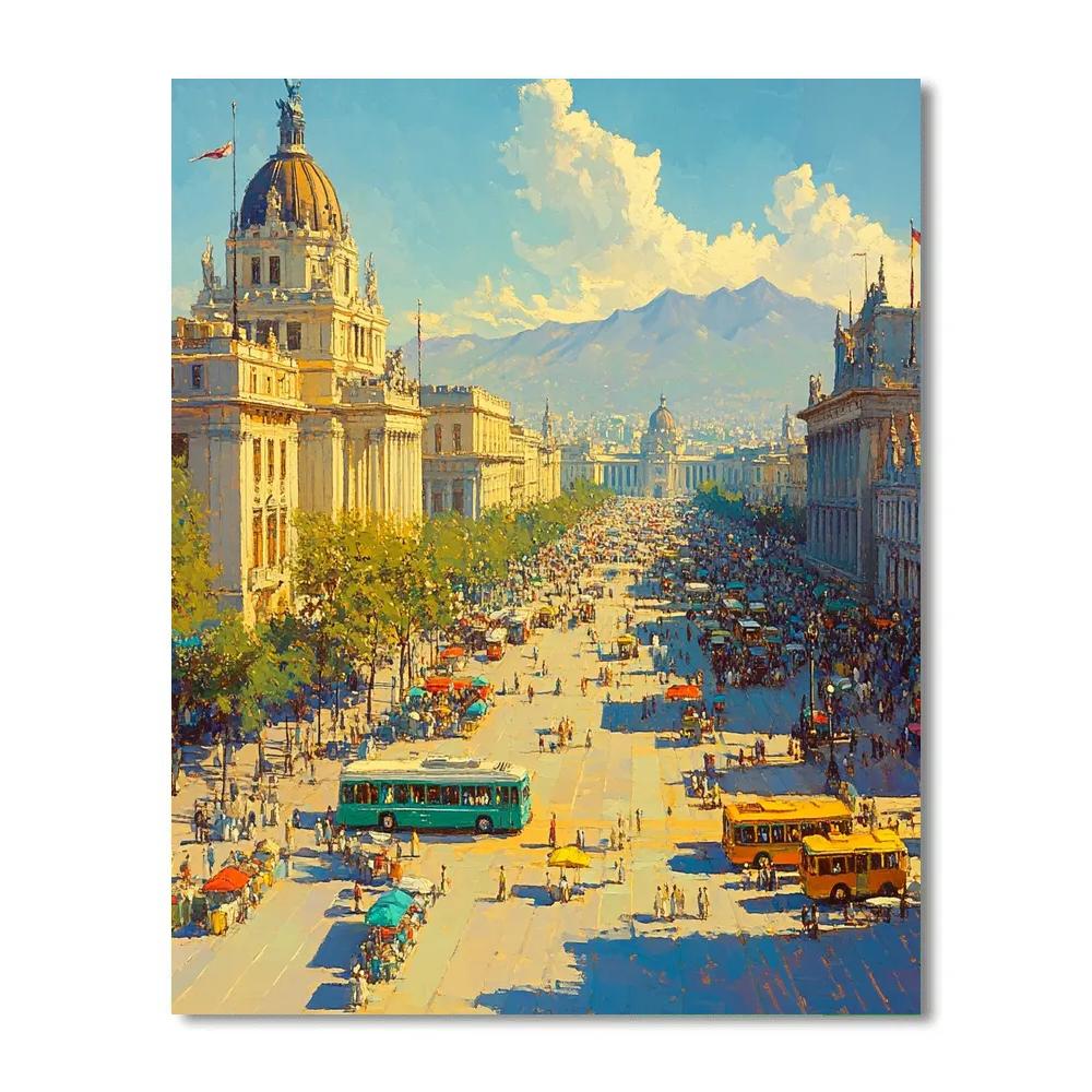 Zocalo Cityscape Mexico City Mexico Paint by numbers kits