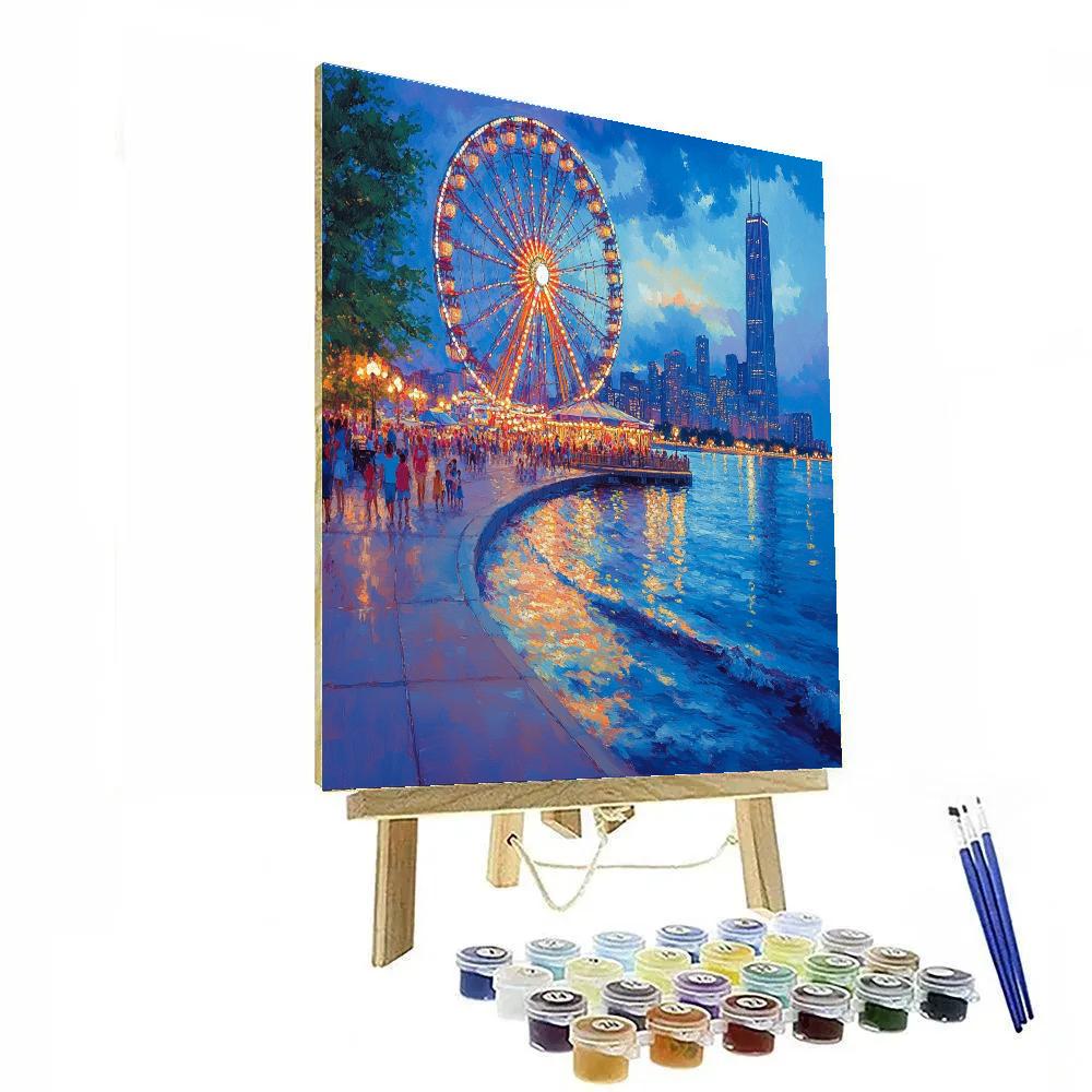 Navy Pier Ferris Wheel Chicago United States paint by numbers