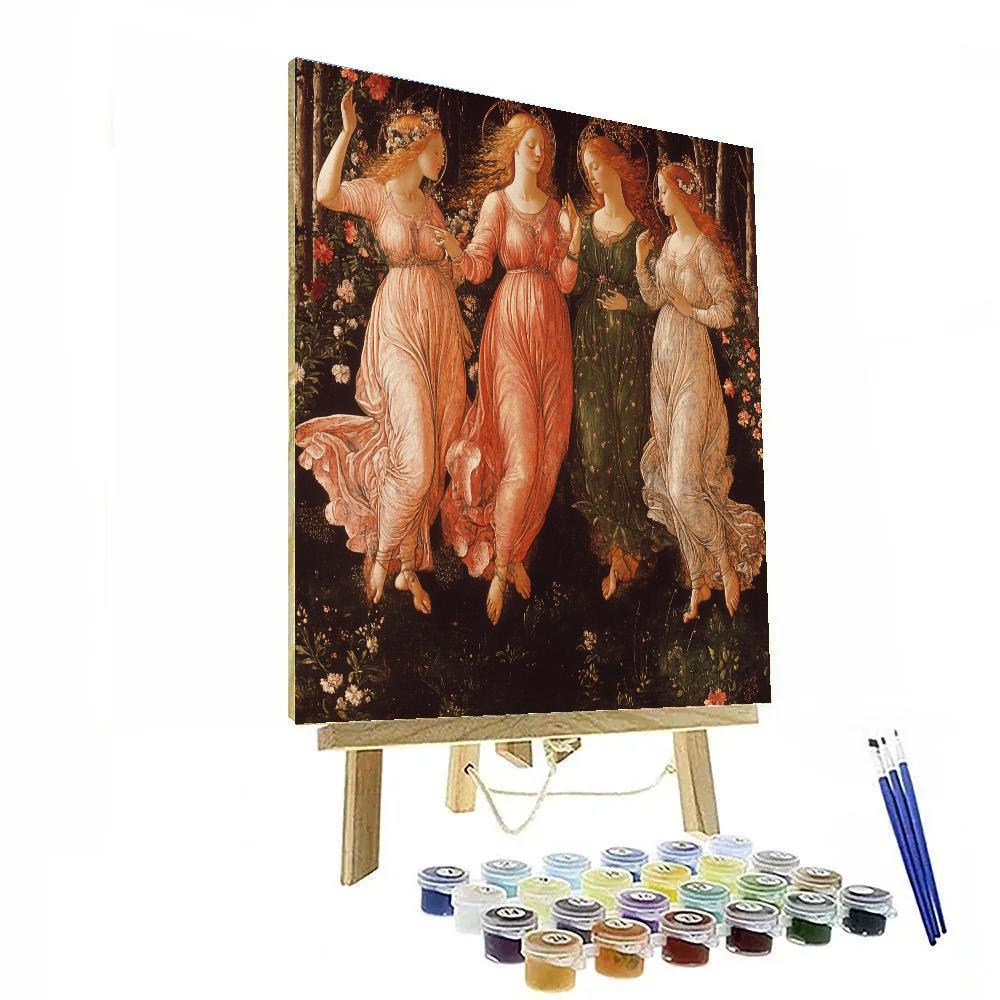 Botticelli Inspired Mythic Garden painting number kit