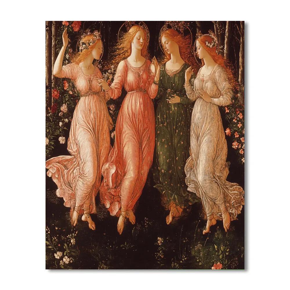 Botticelli Inspired Mythic Garden painting number kit