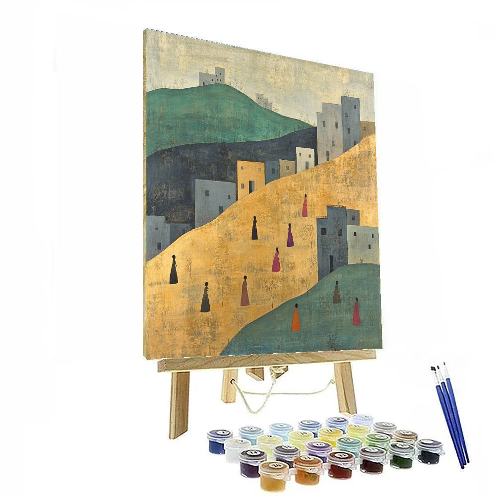 Nandalal Bose Inspired Festival Of Silent Earth Tones Paint by numbers kits