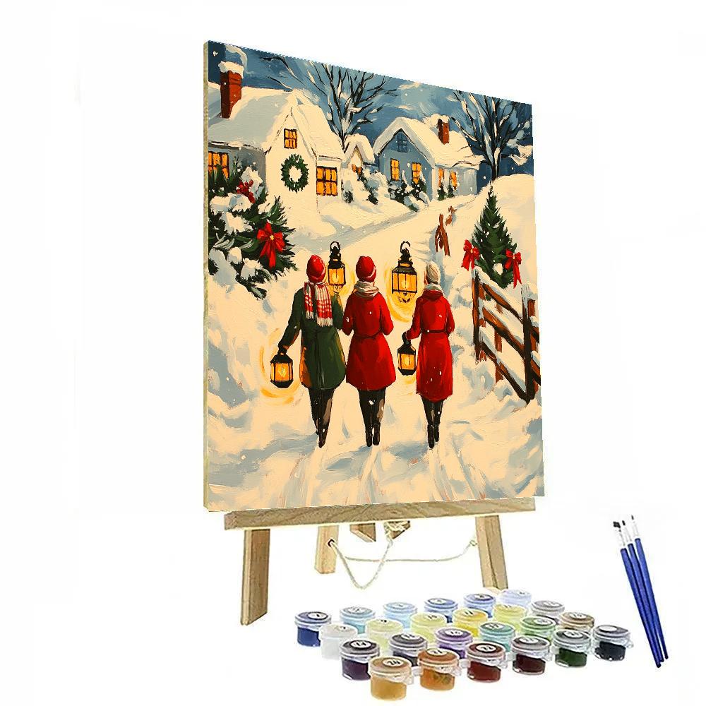 Lanterns And Holly Laughter paint by numbers