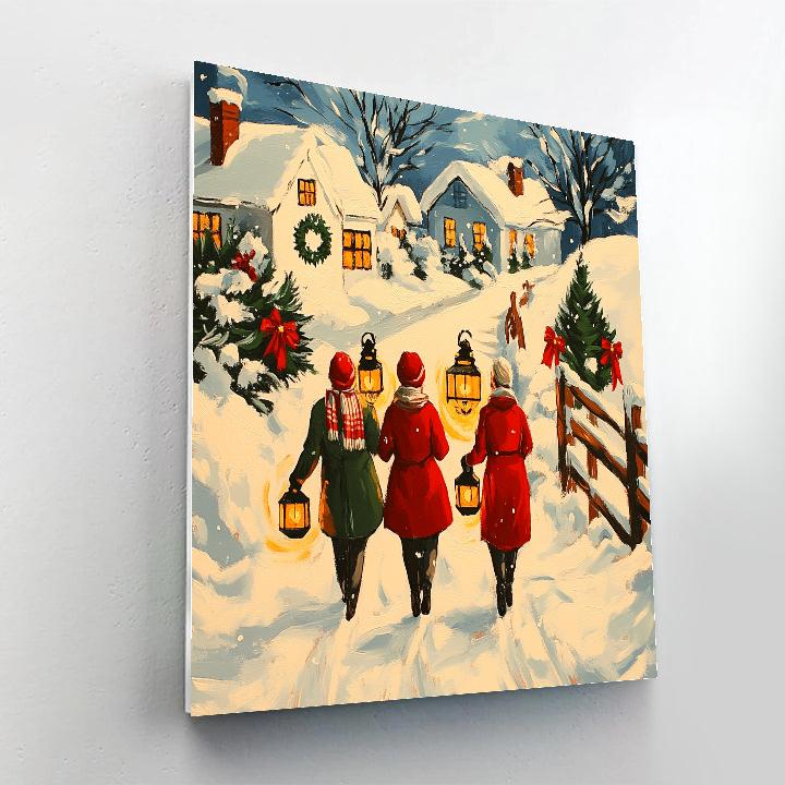 Lanterns And Holly Laughter paint by numbers