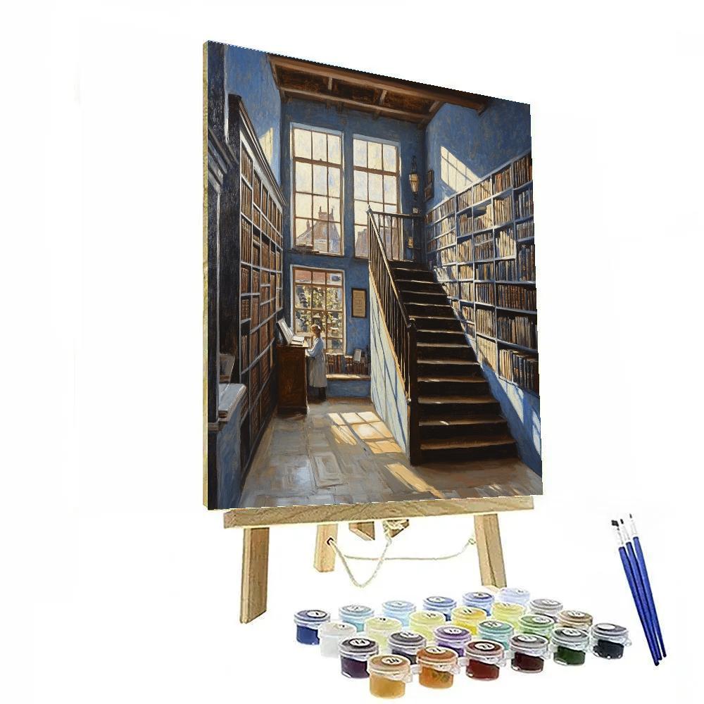 Vermeer Inspired Quiet Library paint by color
