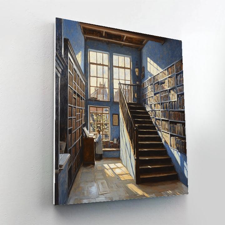 Vermeer Inspired Quiet Library paint by color
