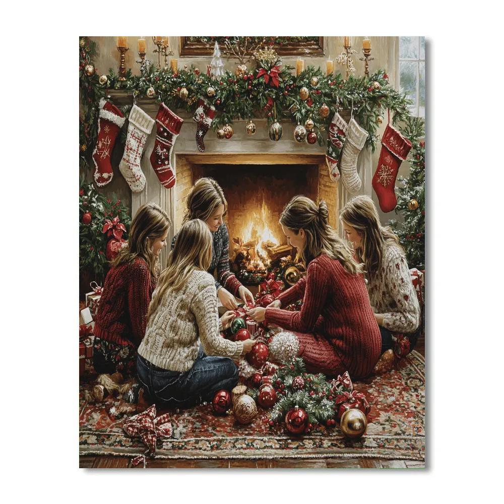 Ornaments By The Hearth DIY paint by numbers