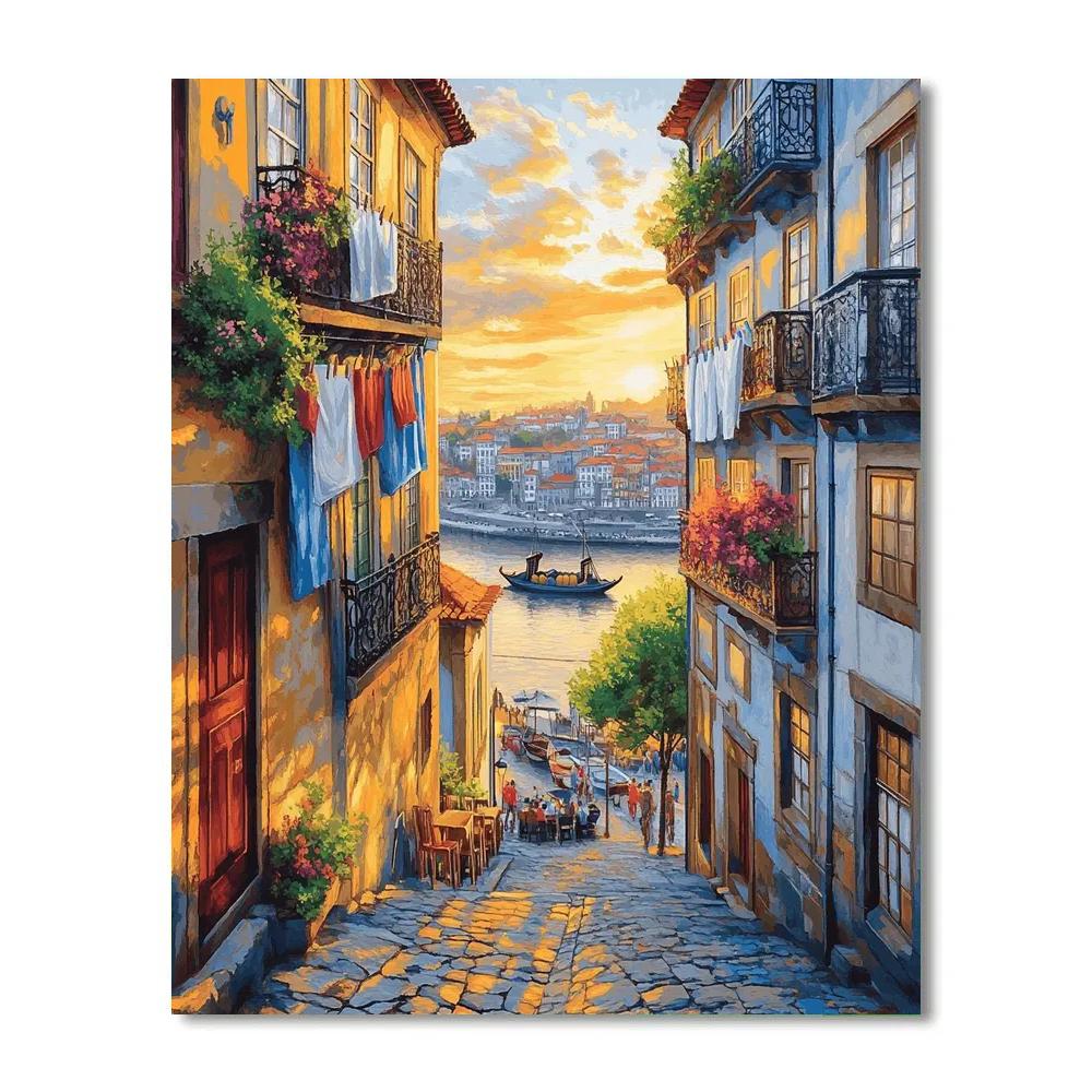 Old Market Quarter Porto Portugal DIY paint by numbers