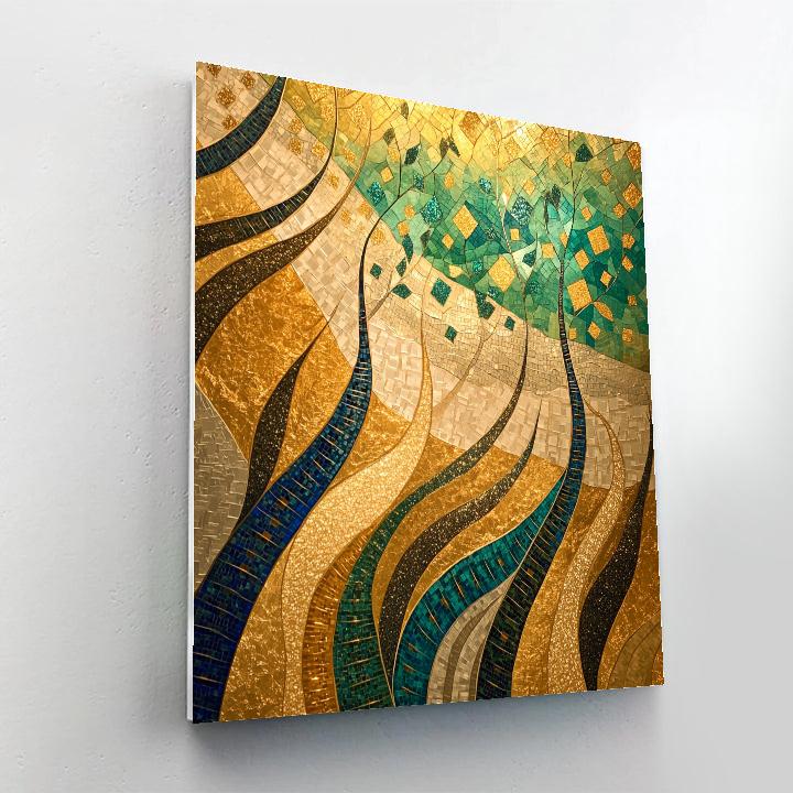 Gustav Klimt Inspired Gilded Aurora Canopy paint by number