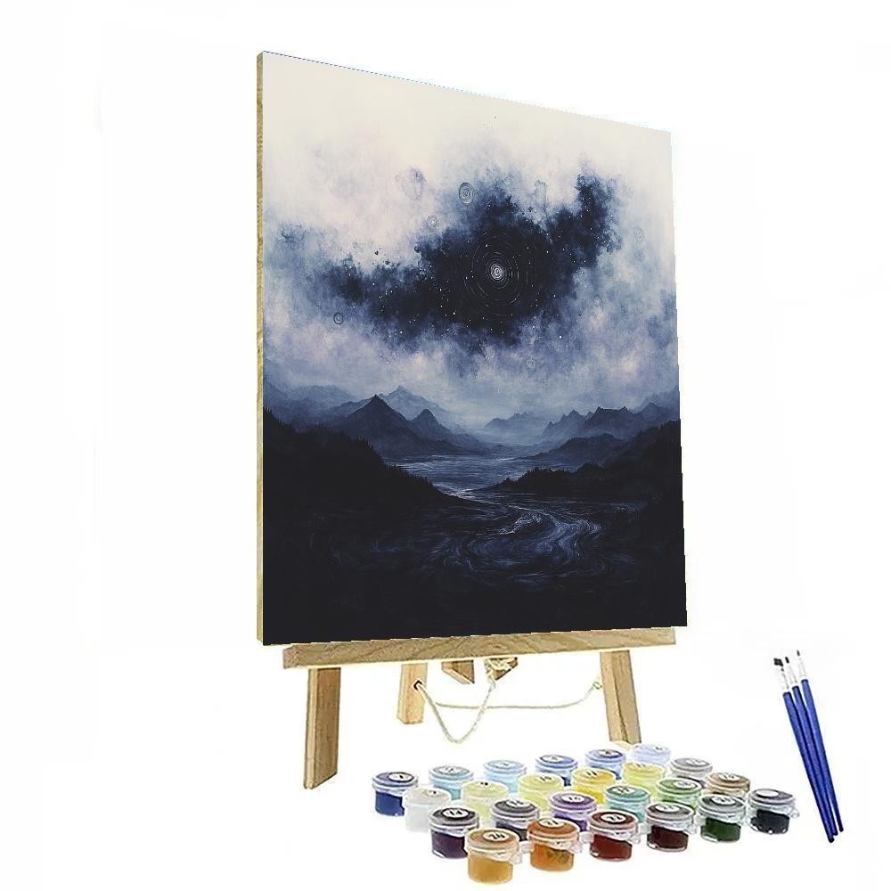 Zhao Mengfu Inspired Celestial Ink Nebula Tranquility Painting by numbers kit