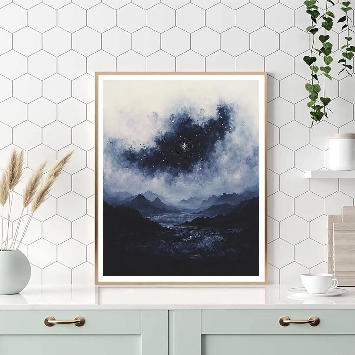 Zhao Mengfu Inspired Celestial Ink Nebula Tranquility Painting by numbers kit