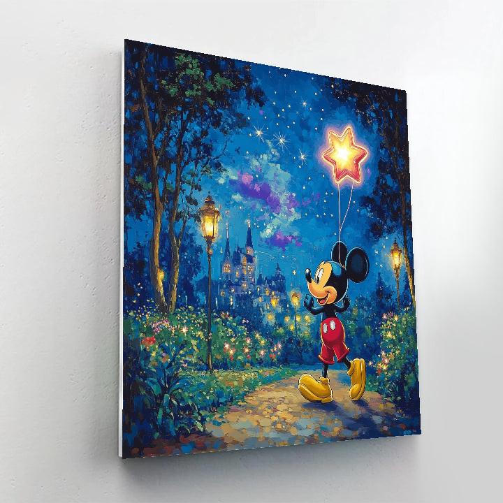 Mickey Mouse Starry Park Stroll Disney Inspired Paint by numbers art