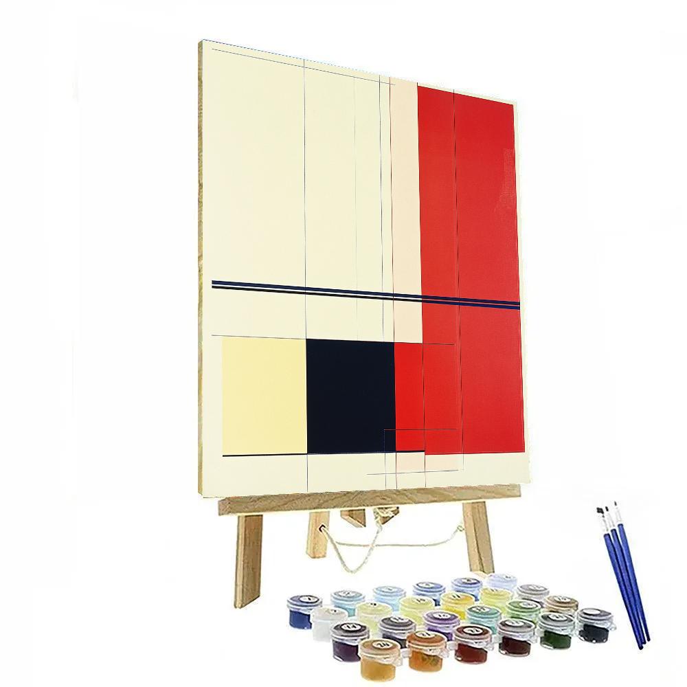 Kazimir Malevich Inspired Pulsar Signal Grid Paint by numbers art