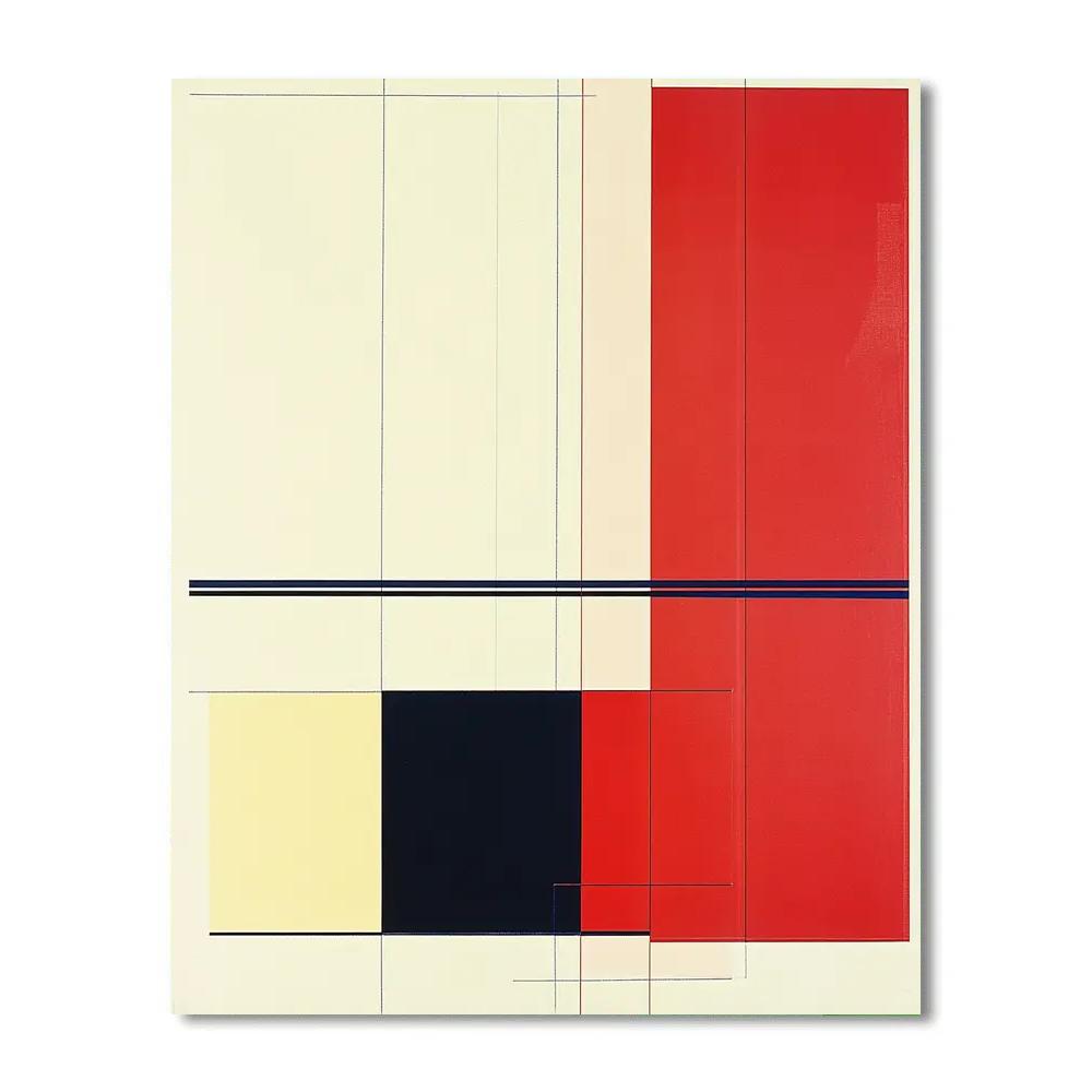 Kazimir Malevich Inspired Pulsar Signal Grid Paint by numbers art